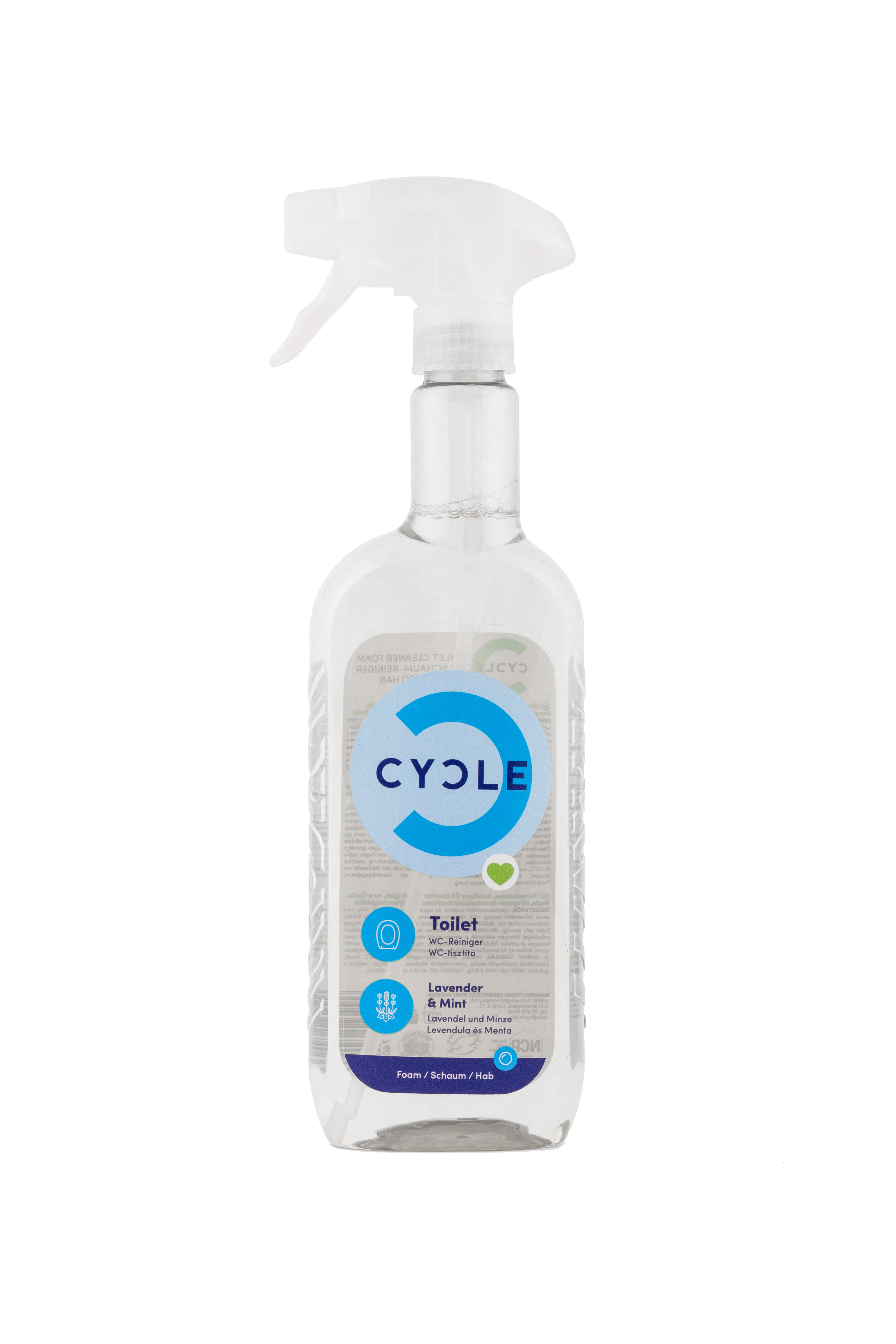 CYCLE WC-tisztító hab (500 ml, levendula és menta)